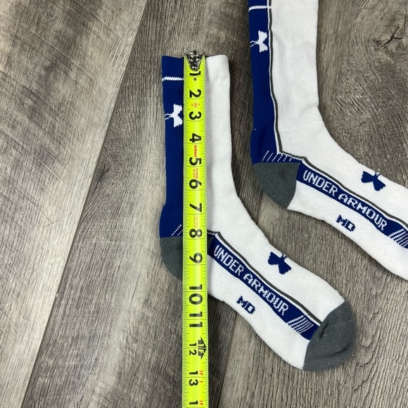 Under Armour Mens White/Blue Socks - Picture 3 of 8